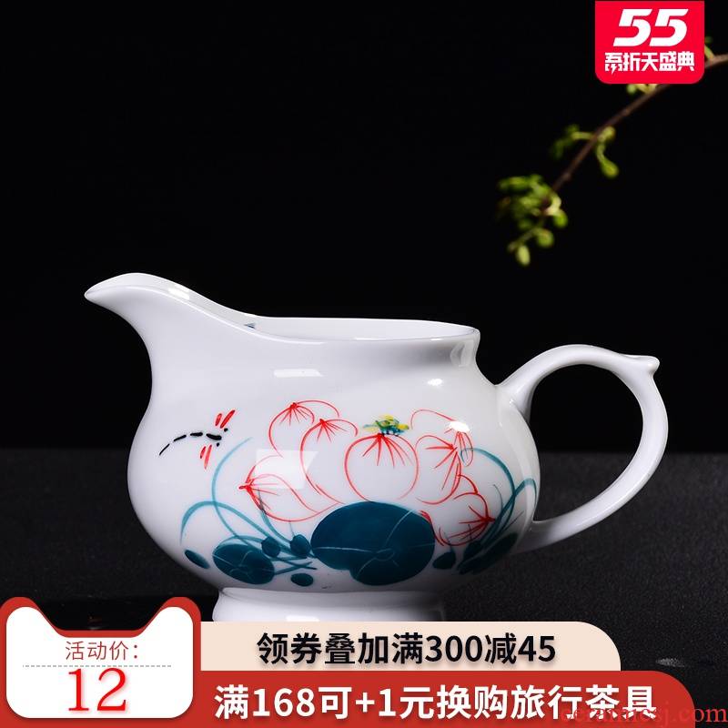 Hand made lotus blue and white porcelain ceramic fair keller kung fu tea tea tea sea points male cup and a cup of tea every tea accessories