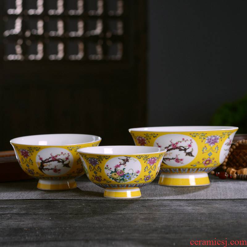 Jingdezhen ceramics dishes spoon suit Chinese style household ipads porcelain rice noodles in soup bowl longevity bowl restaurant tableware