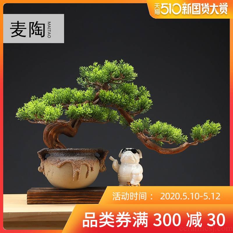 Simulation bonsai MaiTao new Chinese style household furnishing articles between sitting room porch soft outfit decoration miniascape of zen example act the role ofing is tasted
