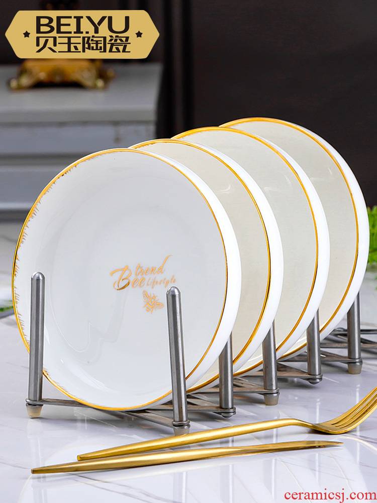 BeiYu bee European - style ipads porcelain dish dish dish web celebrity household ceramics tableware salad dish dish soup plate