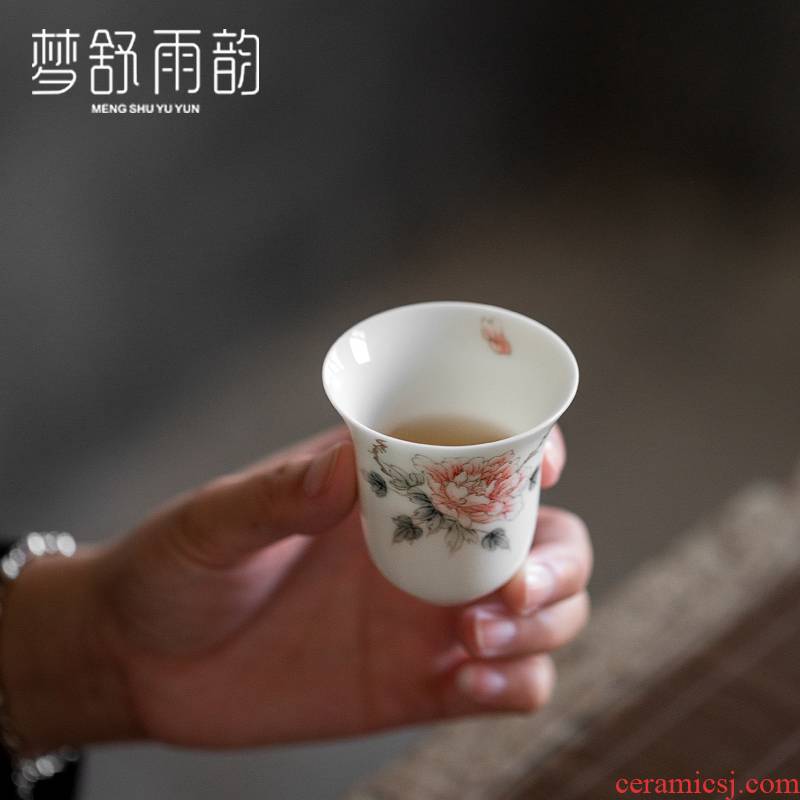 Dream ShuYu rhyme kung fu tea set small hand - made ceramic tea tea cup a single master vintage Japanese sample tea cup
