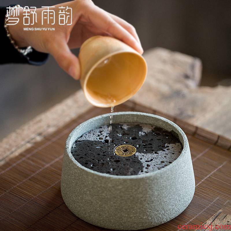 Dream ShuYu rhyme bluestone old pot set a pot of ceramic bearing pad dry mercifully tea tray was saving water zen tea Japanese restoring ancient ways