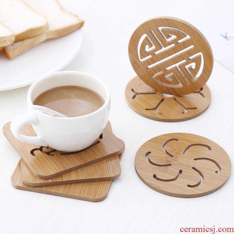 Japanese insulation pad household cup mat bowls mat kitchen wooden hot plate 0 cup the eat mat table MATS