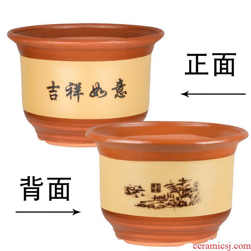 Orchid POTS rose plant vegetables thickening heavy clay family more meat thick pot of large diameter breathable pot sitting room