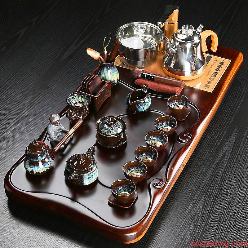 Automatic tea set solid wood tea tray was one suit with violet arenaceous kung fu tea tray was tao tea tea tea set