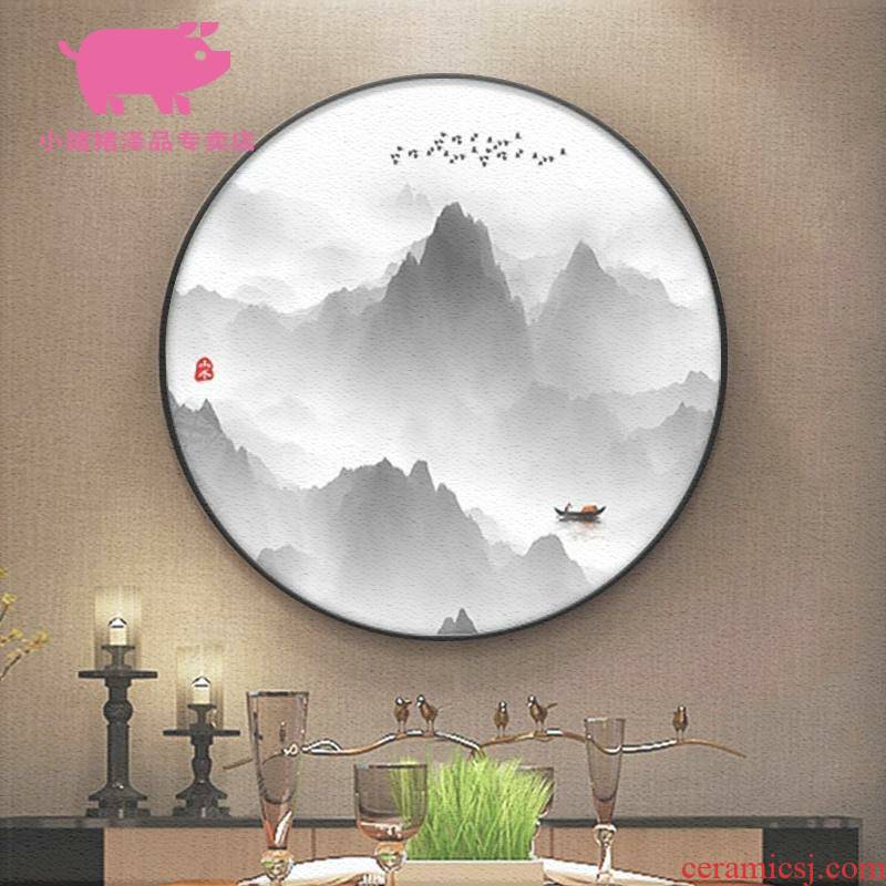 New Chinese style decoration painting landscape zen round the sitting room porch corridor corridor restaurant teahouse study mural that hang a picture