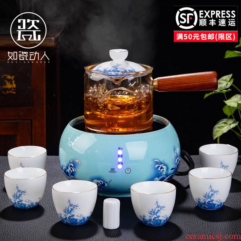 Electric TaoLu boiling tea ware glass kung fu tea, black tea pu 'er tea stove household Electric heating furnace'm suit the teapot