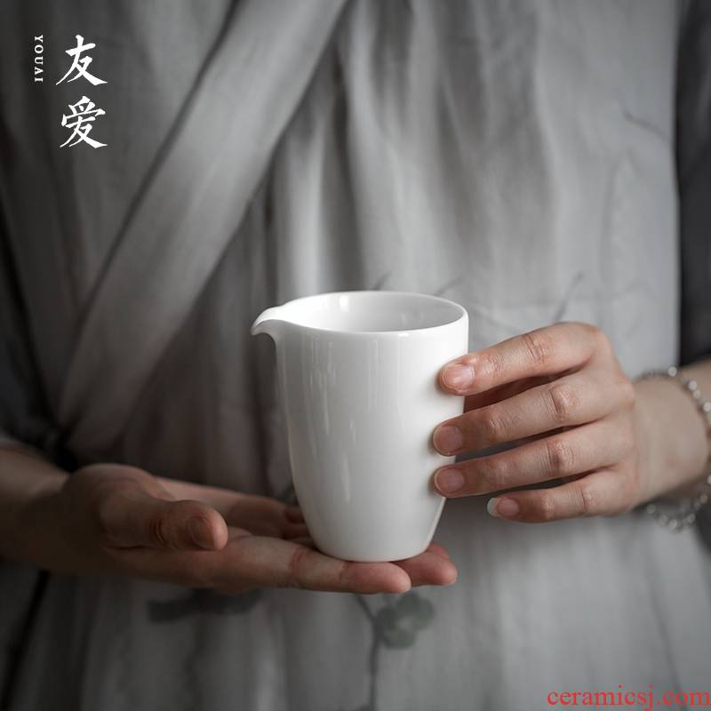 Love and suet jade porcelain ceramic fair keller kung fu tea tea sea white porcelain creative points tea machine filter)