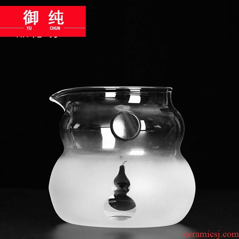 Royal male pure kung fu tea accessories heat - resistant glass tea cup points fair keller of tea ware thickening transparent sea pour tea