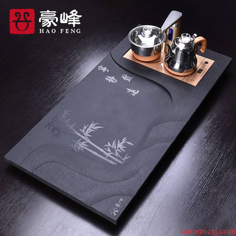 HaoFeng sharply stone tea tray was kung fu tea set four one household induction cooker whole stone tea tea set