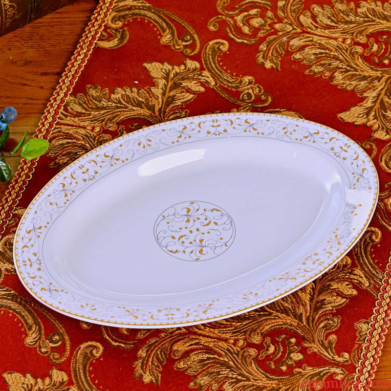 Jingdezhen new household ceramic fish plate tableware suit ceramic plate plate creative ceramic fish dish