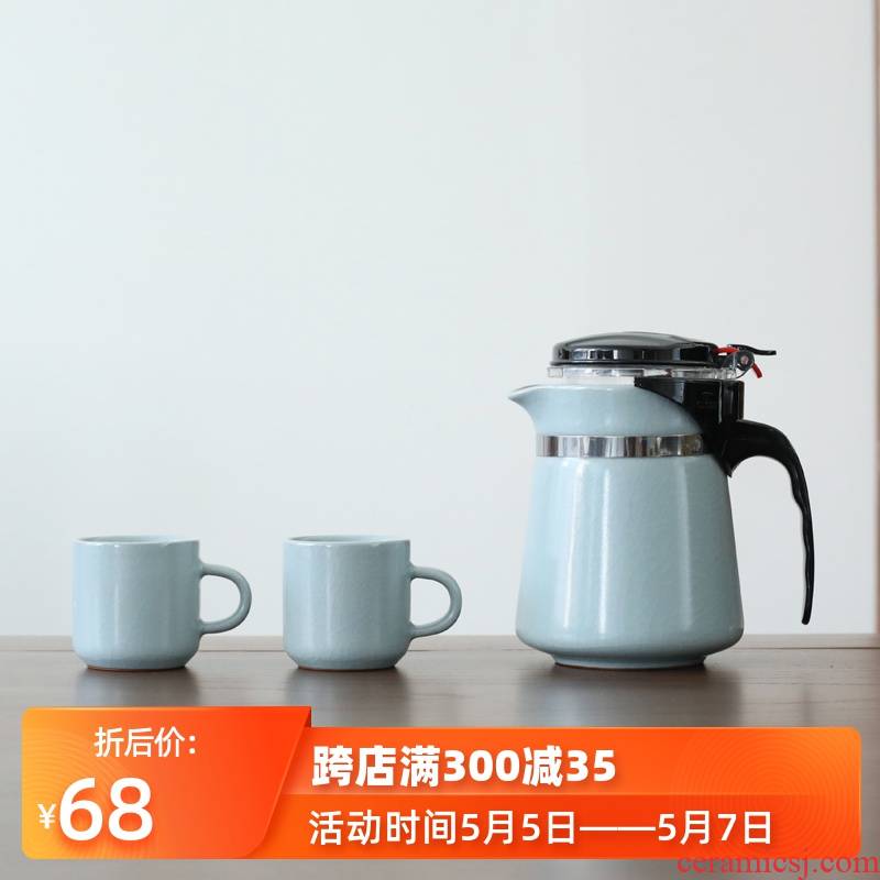Your up elegant glass ceramic teapot home tea filter blunt tea tea separation with ears tea cups
