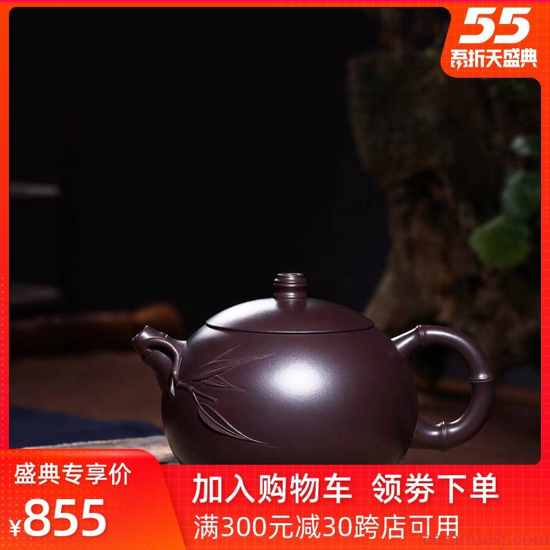 Leopard lam, authentic yixing it pure manual kung fu tea tea set teapot ruyi xi shi single pot pot
