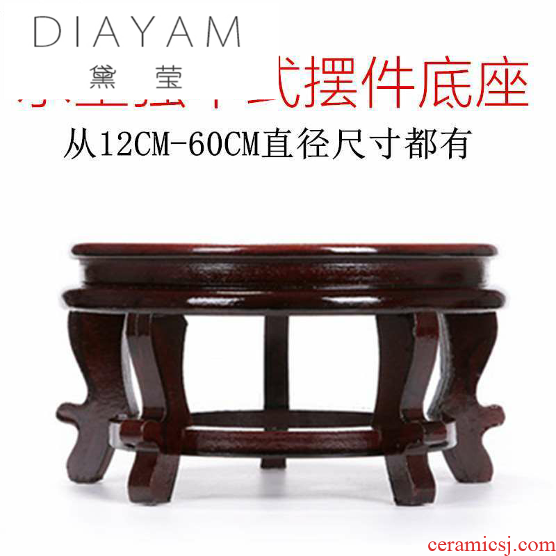 Diane jade - like stone wear it round as high solid wood vases, small pallet high pot bearing furnishing articles tank base