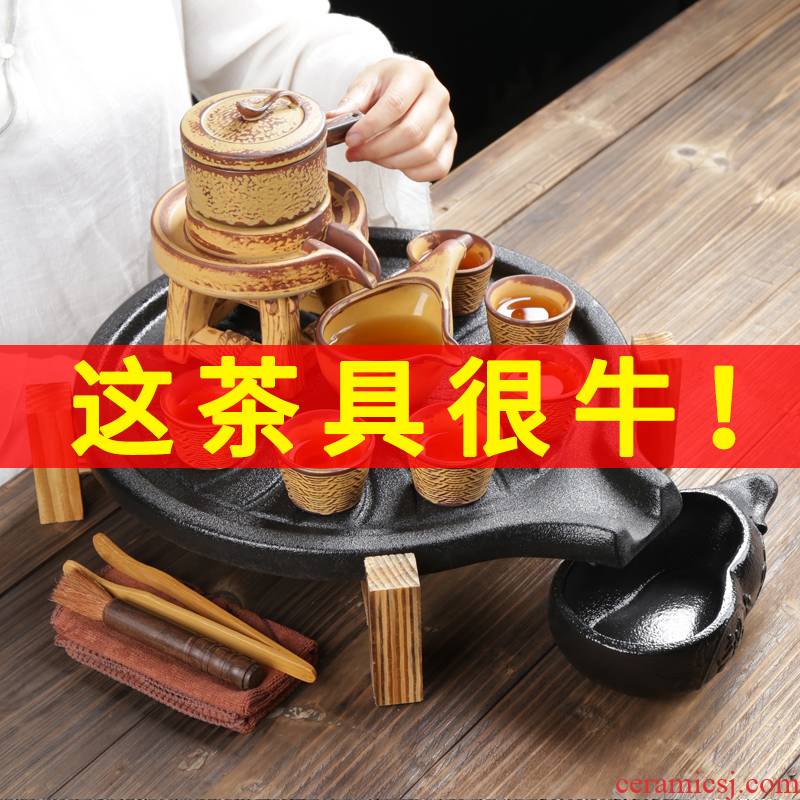 Tea set fit household contracted kung fu Tea Tea tray automatically ceramic teapot lazy people make Tea Tea