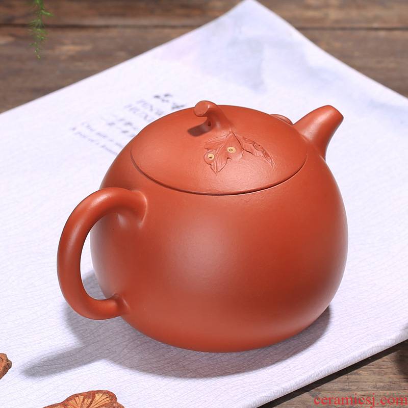Yixing it undressed ore mud zhu jade melon pot all hand teapot tea set high gloria Chou kung fu tea pot