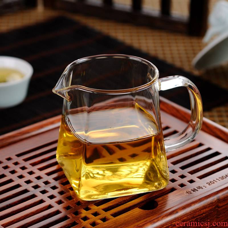 ZuoMing chick right device glass (300 ml transparent cup upset kung fu tea set take fair square cups of tea