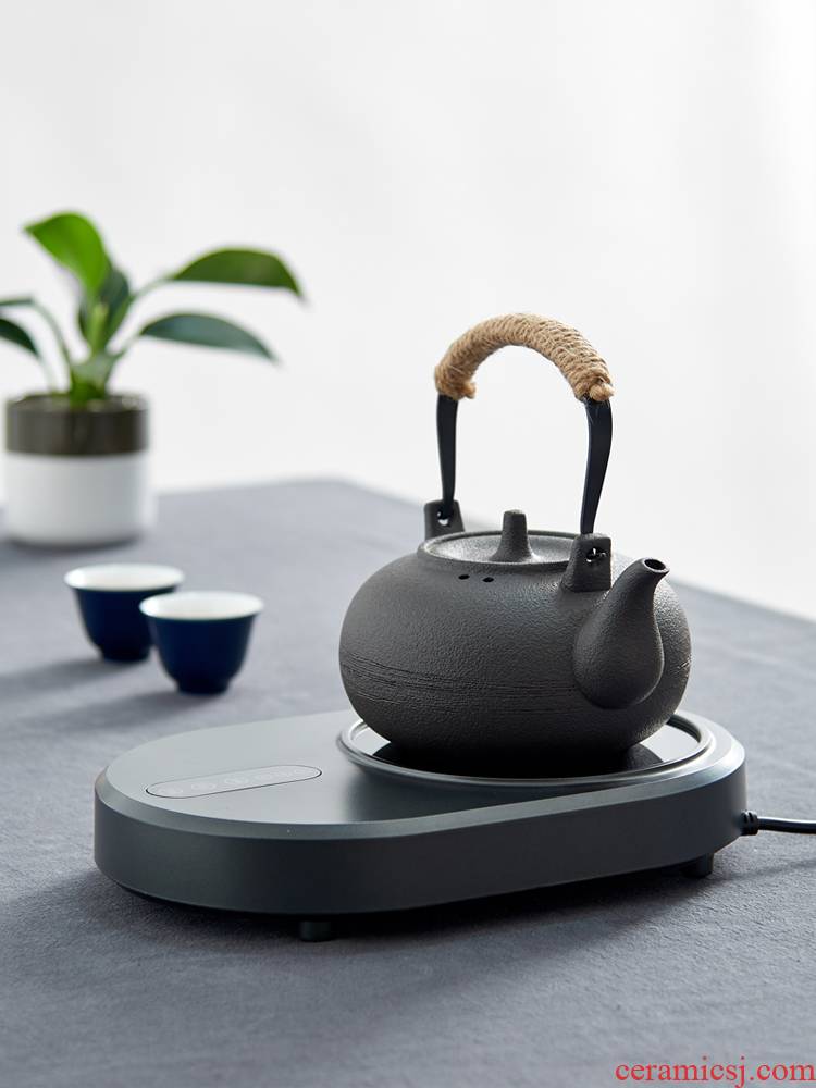 Household ceramics girder kettle coarse pottery black glaze cooking pot high - capacity kung fu tea pot electricity TaoLu tea stove
