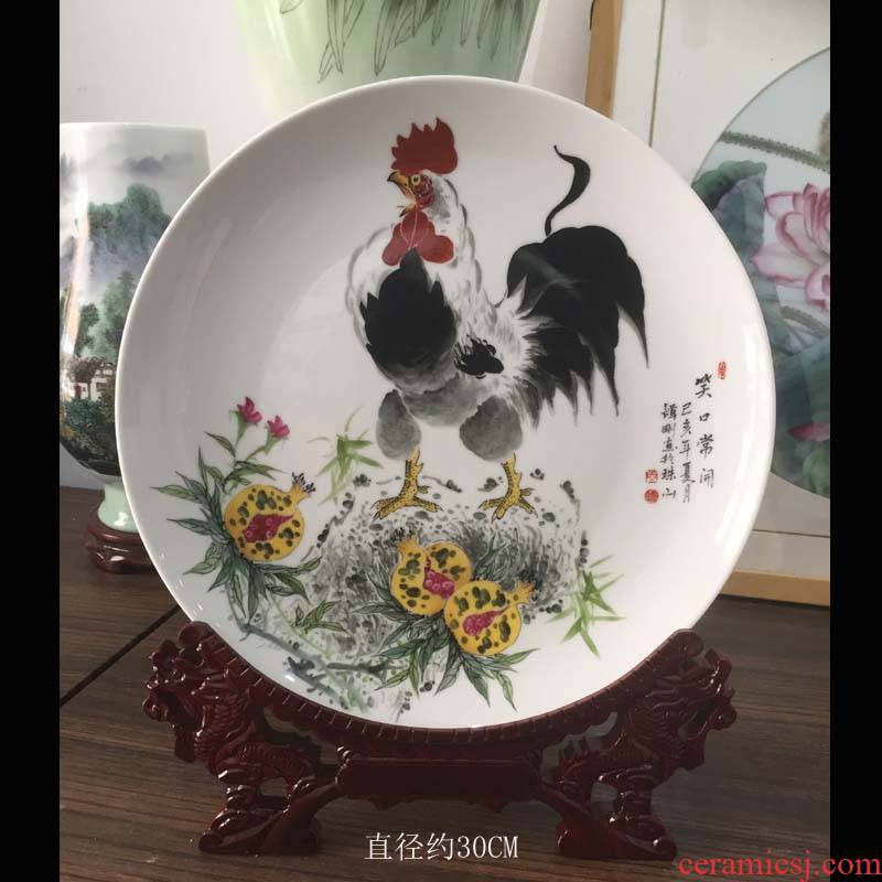The masters of jingdezhen prosperous porcelain vases big rooster porcelain plate porcelain porcelain vase rooster figure