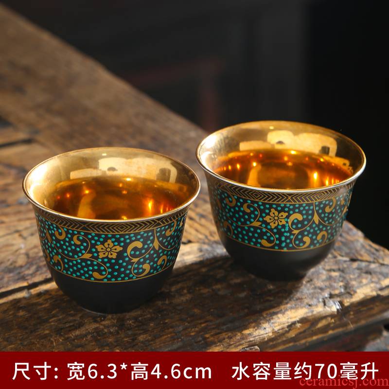Kung fu tea ceramic sample tea cup master cup personal cup colored enamel tea cups single bowl tea cup