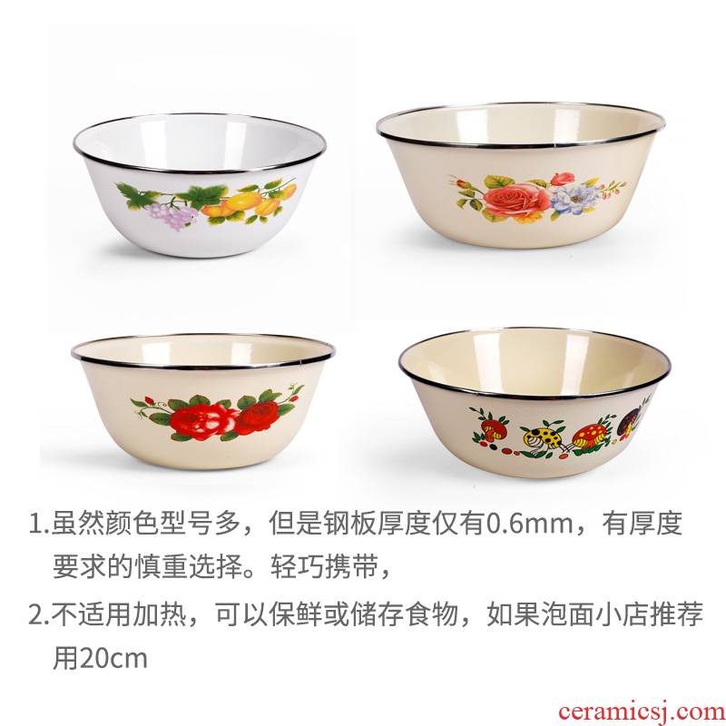 Enamel bowls of nostalgic old large fresh mercifully rainbow such as bowl bowl to wash your hands as the home soup bowl with cover basin