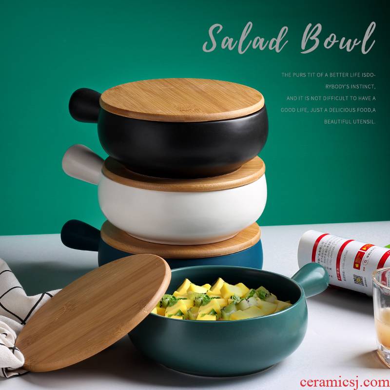 Bake oven baked bread and butter with handle ceramic bowl move home plate instant such as soup with cover fruit salad bowl
