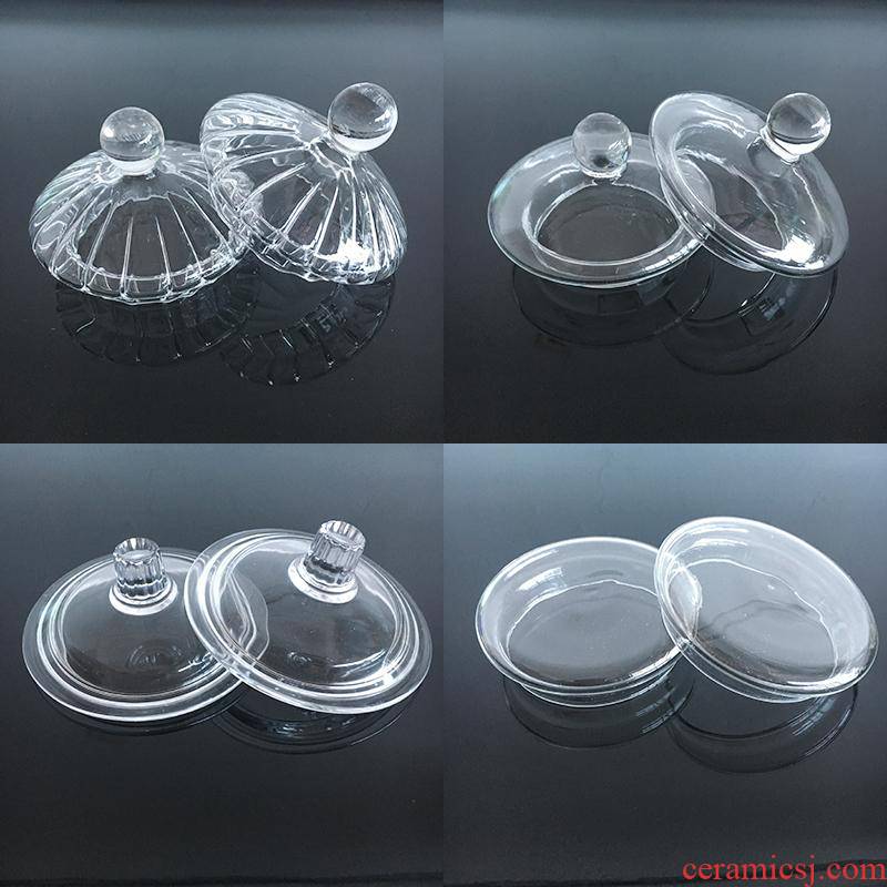 Mark BeiBei cover transparent glass cover general circular cup cover ceramic keller cup lid accessories cup