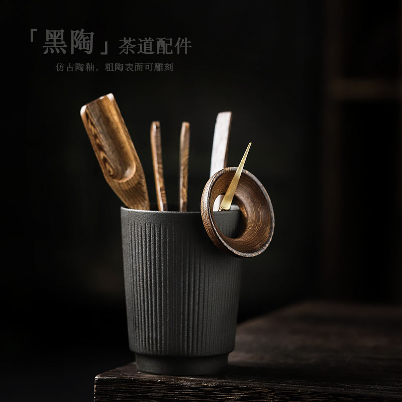 Ceramic tea six gentleman 's Japanese kung fu tea sets accessories ChaGa teaspoon of tea tea art restoring ancient ways is zero