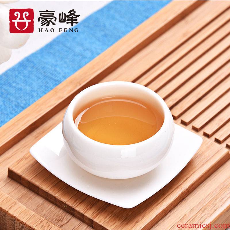 Jade HaoFeng white porcelain sample tea cup dehua porcelain ceramic cups household master cup single CPU graven images kung fu tea set