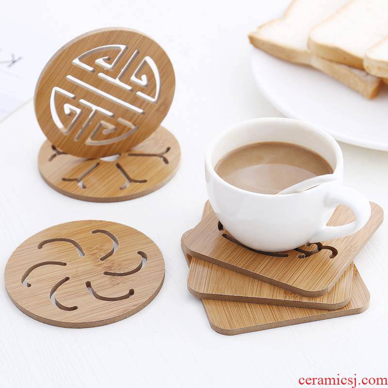 Insulation pad household cup mat bowls mat kitchen wooden hot plate 0 cup the eat mat table MATS