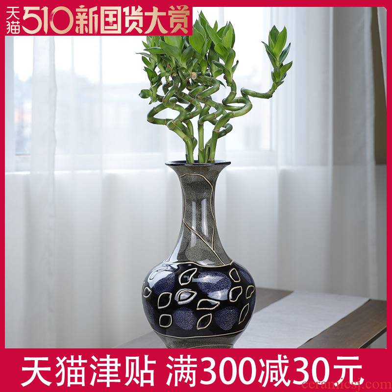 Ikea wine cabinet decoration vase furnishing articles jingdezhen sitting room of I and contracted flower arranging lily creative decoration ceramics