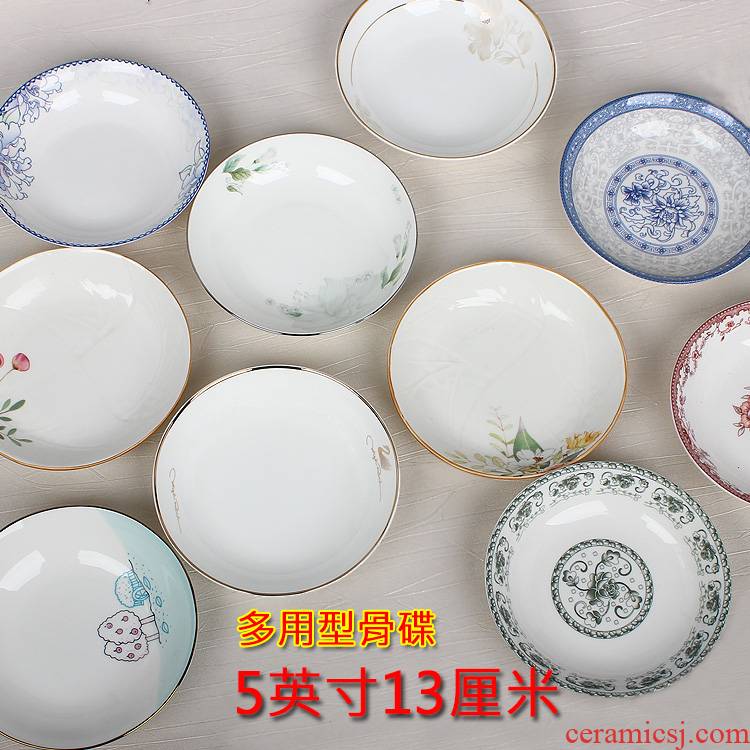 5 inches Ceramic dish pickles multi - purpose small plate disc disc points eats ipads plate hot pot dip seasoning disc 4