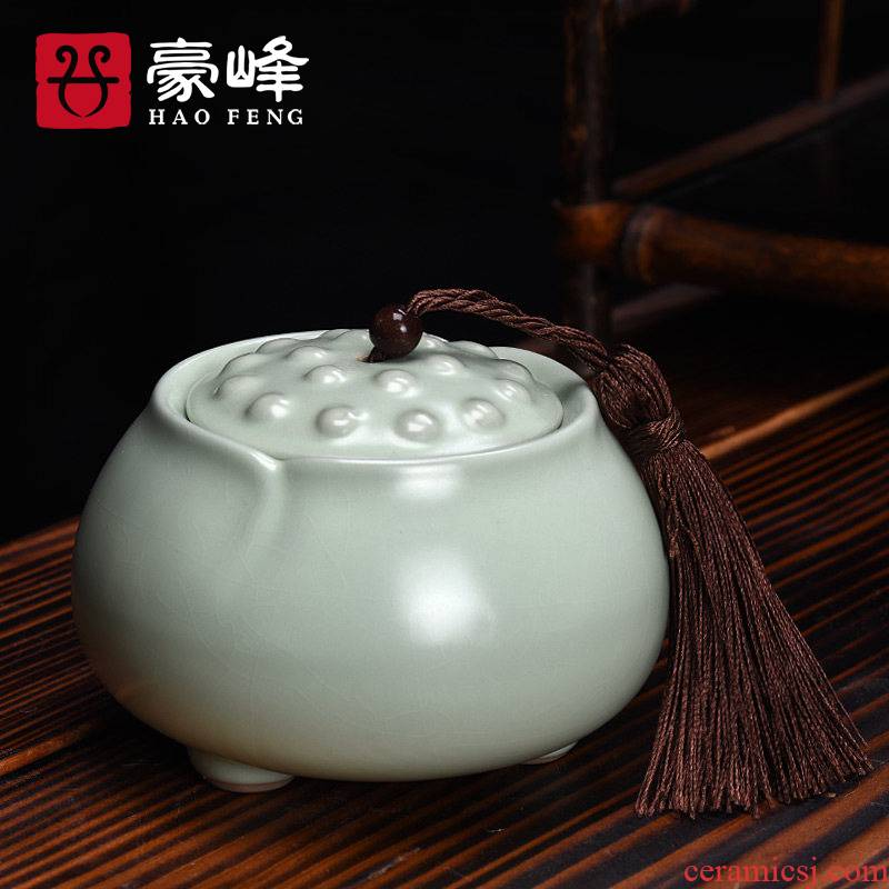 HaoFeng ceramic seal your up caddy fixings receives tassel tank black tea pu - erh tea warehouse accessories