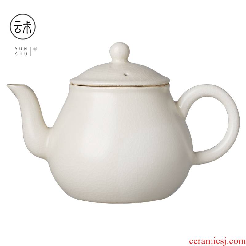 Cloud art of jingdezhen pure manual soda glazed pottery pot teapot tea open piece of kung fu tea set for