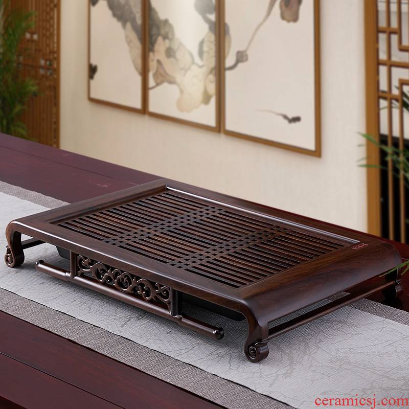 Han and tang dynasties tea tray was solid wood home draw out water tea suit small tea sea drainage kunfu tea tray