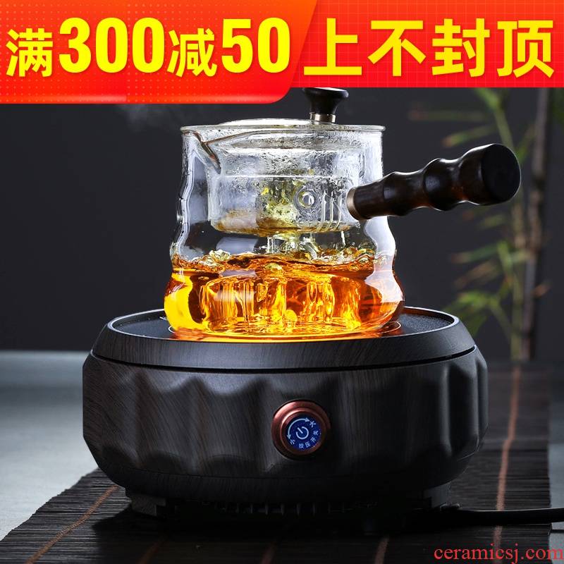 Glass teapot thickening heat boil tea steamer home burn hydropower TaoLu high - temperature steam pot of black and white tea