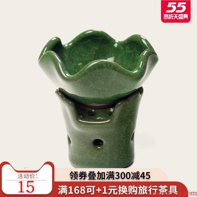 Palettes nameplates, ice to crack) kung fu tea tea tea filter sets ceramics filter net in hot oven malachite green