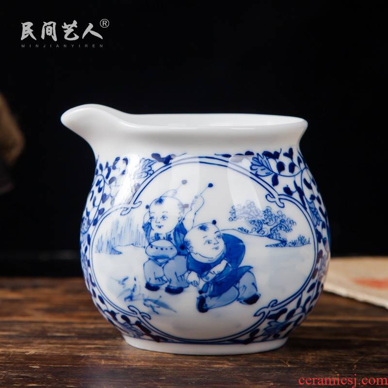 Jingdezhen ceramic hand - made tong qu hand kung fu tea set fair fair keller cup tea sample tea cup points