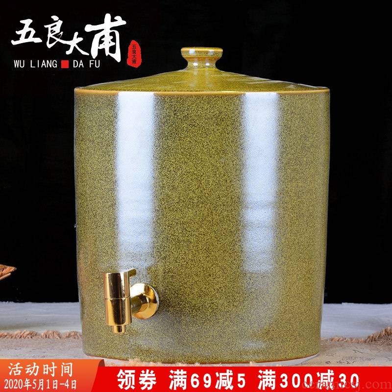 Ceramic tank cooling kettle with leading 20 jins 40 catty 50 kg big jar of jingdezhen Ceramic cylinder at the end of the tea