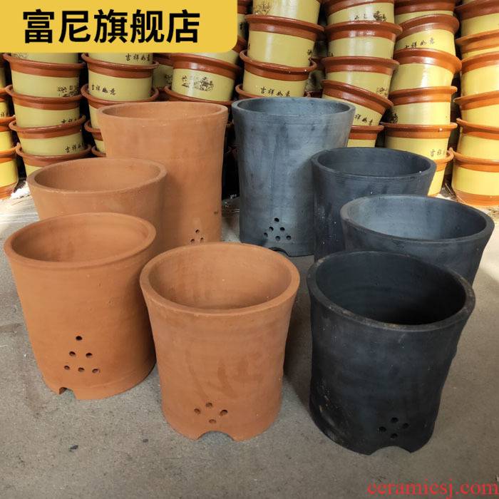 Rich, flower pot made of baked clay basin of clivia tuba basin, coarse sand specials clay ceramic clay old custom breathe freely