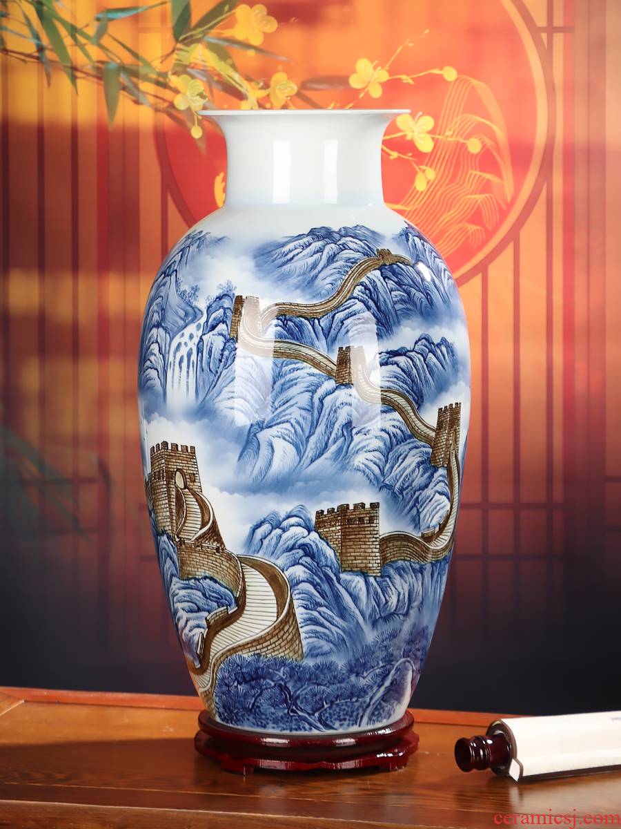 Master hand of jingdezhen ceramics vase furnishing articles flower arrangement sitting room adornment color glaze large landing crafts