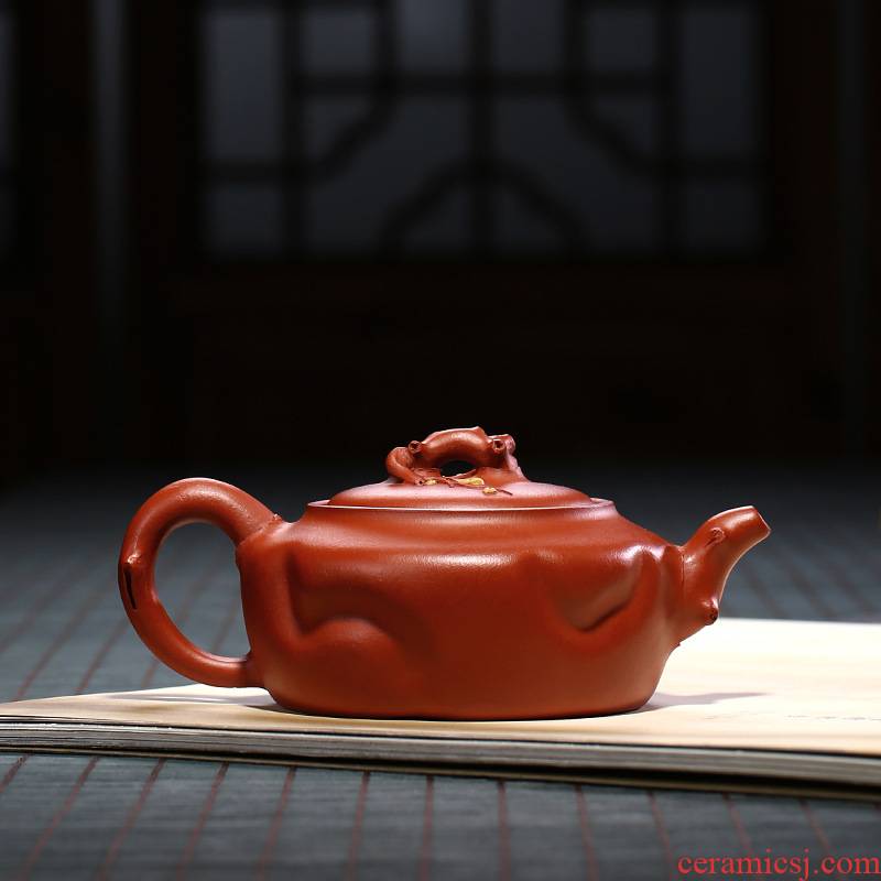 Yixing famous pure manual it kung fu tea authentic hand teapot household teapot name plum tree stump