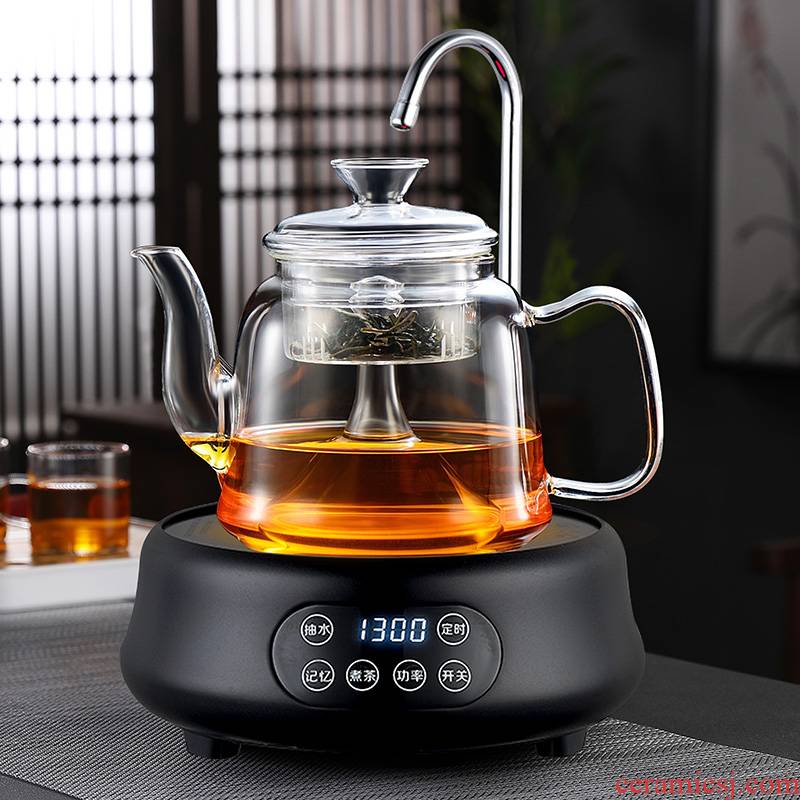 Cooking trill glass teapot suit household'm electric kettle TaoLu automatic water boiled tea machine dedicated black and white