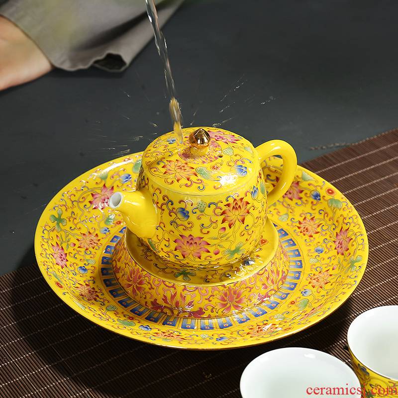 Japanese manual pick flowers kung fu ceramic teapot household Japanese single pot of tea tea tea is the teapot
