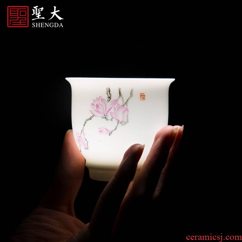 St the ceramic kung fu tea master cup hand - made new see compromise flowers for cup sample tea cup jingdezhen tea cup