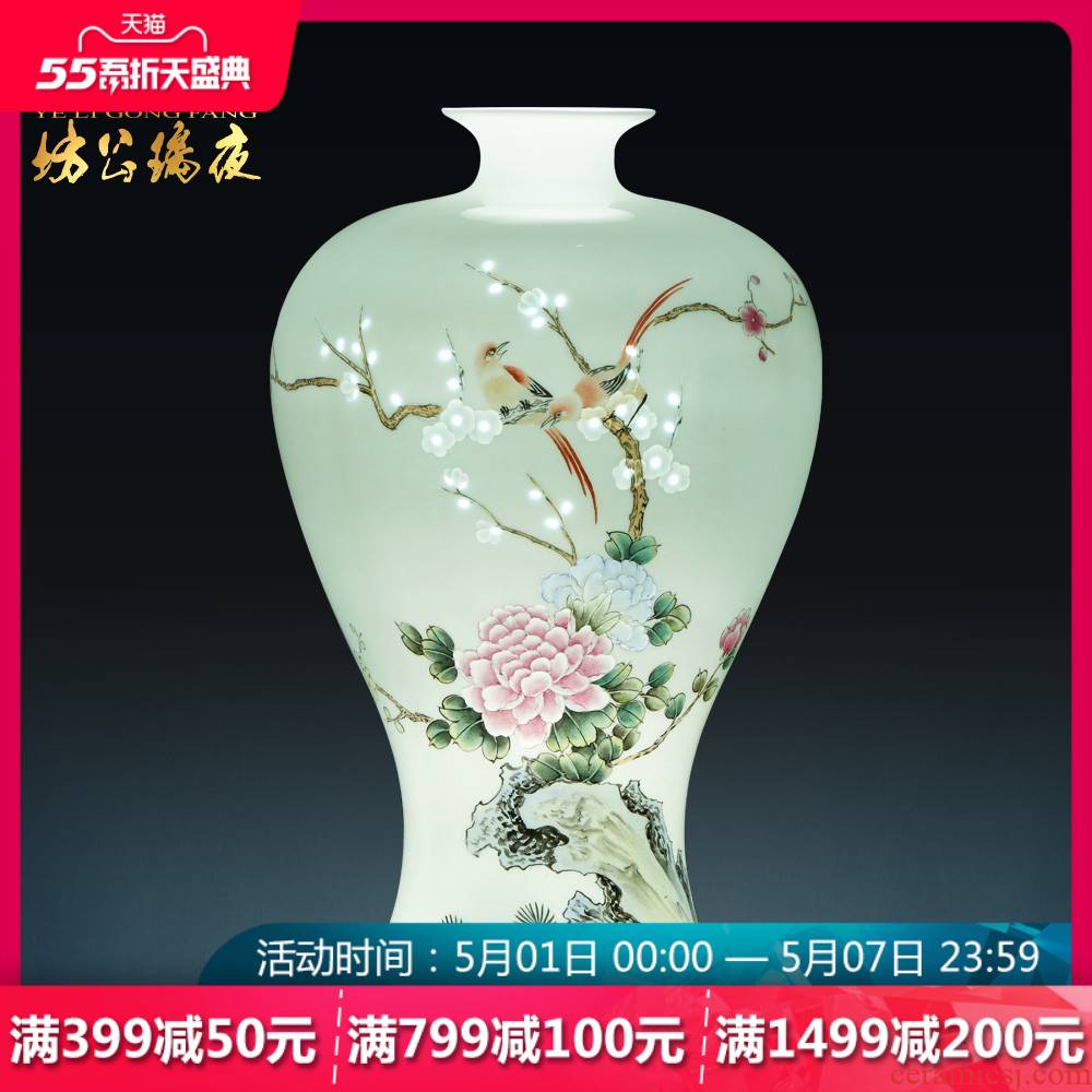 Jingdezhen ceramics hand - made vases, flower arrangement ChunManQianKun Chinese style household act the role ofing is tasted wine sitting room furnishing articles