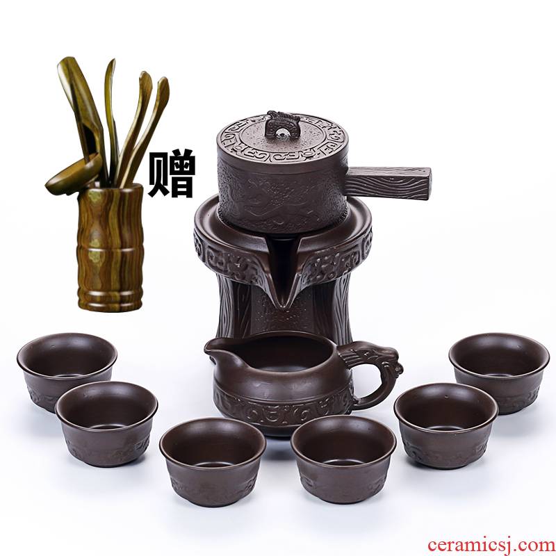 Ya xin fortunes lazy people make tea tea service automatically ceramic simple retro new stone mill kung fu tea set