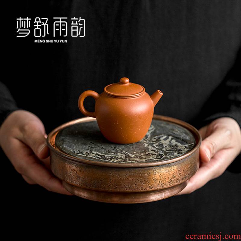 Dream ShuYu rhyme checking copper pot bearing pad built copper water dry mercifully tea tray storage Japanese water restoring ancient ways