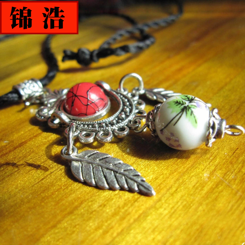 Jin hao high temperature ceramic necklace A jingdezhen ceramic necklace, hand - made accessories manufacturers sautoir restoring ancient ways