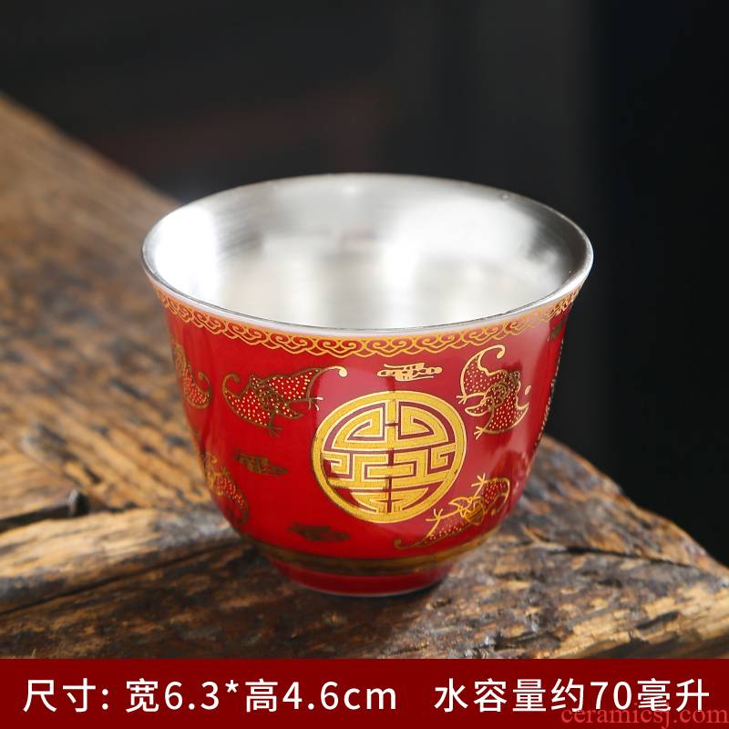 Jingdezhen glaze color under the kung fu tea set the see colour of blue and white porcelain bowl cups single cup sample tea cup masters cup tea cup